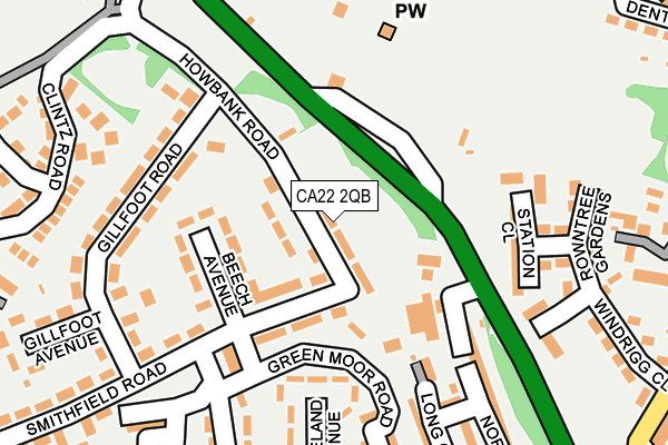 CA22 2QB map - OS OpenMap – Local (Ordnance Survey)