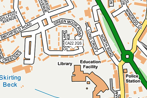 CA22 2QS map - OS OpenMap – Local (Ordnance Survey)