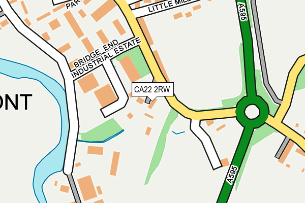 CA22 2RW map - OS OpenMap – Local (Ordnance Survey)