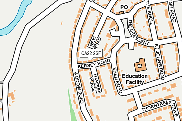 CA22 2SF map - OS OpenMap – Local (Ordnance Survey)