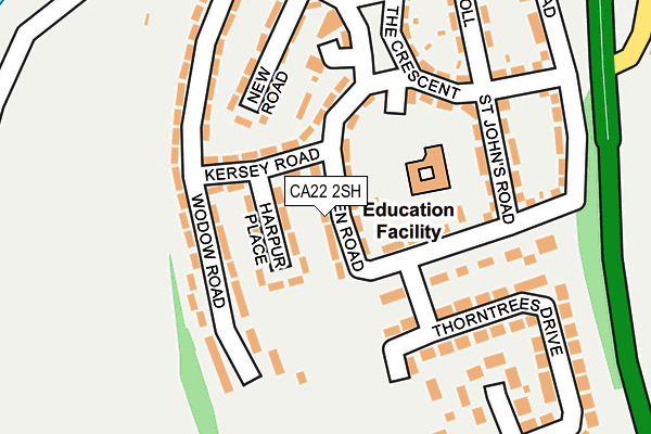 CA22 2SH map - OS OpenMap – Local (Ordnance Survey)