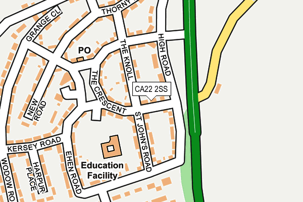 CA22 2SS map - OS OpenMap – Local (Ordnance Survey)