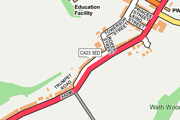 CA23 3ED map - OS OpenMap – Local (Ordnance Survey)