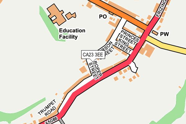 CA23 3EE map - OS OpenMap – Local (Ordnance Survey)