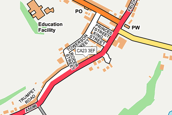 CA23 3EF map - OS OpenMap – Local (Ordnance Survey)