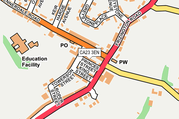 CA23 3EN map - OS OpenMap – Local (Ordnance Survey)