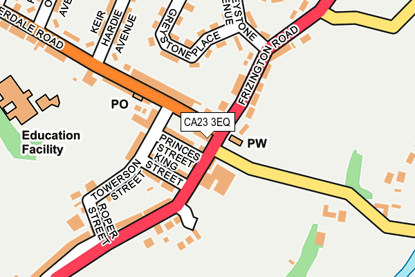 CA23 3EQ map - OS OpenMap – Local (Ordnance Survey)