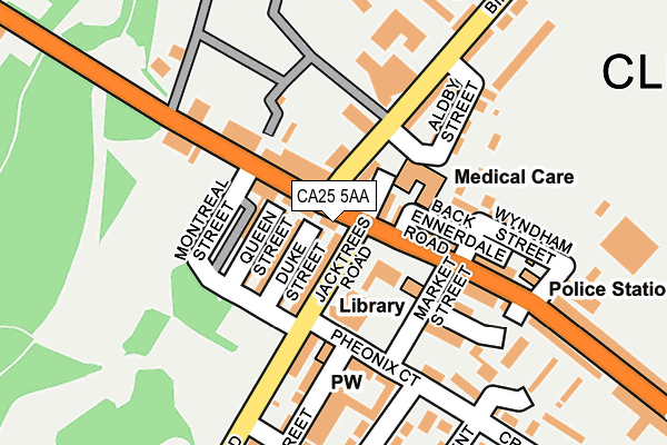 CA25 5AA map - OS OpenMap – Local (Ordnance Survey)