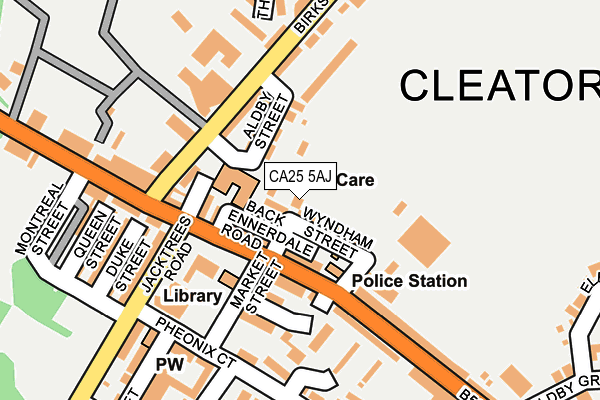 CA25 5AJ map - OS OpenMap – Local (Ordnance Survey)