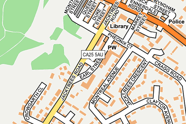 CA25 5AU map - OS OpenMap – Local (Ordnance Survey)