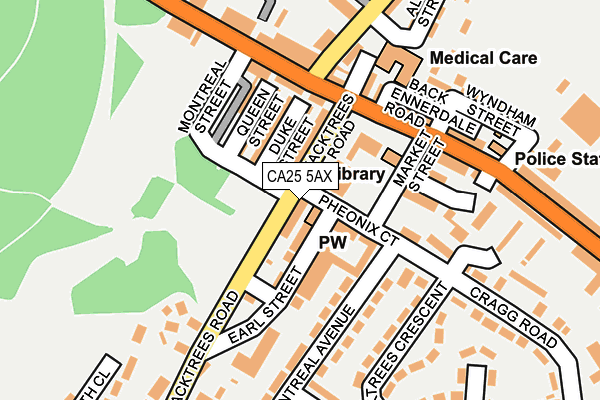 CA25 5AX map - OS OpenMap – Local (Ordnance Survey)