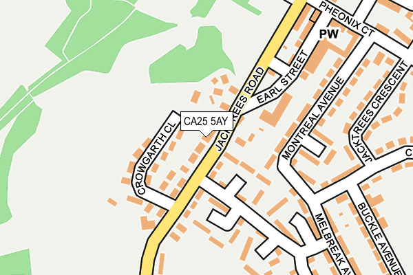 CA25 5AY map - OS OpenMap – Local (Ordnance Survey)