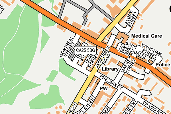 CA25 5BG map - OS OpenMap – Local (Ordnance Survey)