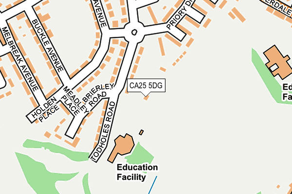 CA25 5DG map - OS OpenMap – Local (Ordnance Survey)