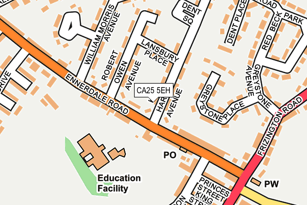 CA25 5EH map - OS OpenMap – Local (Ordnance Survey)