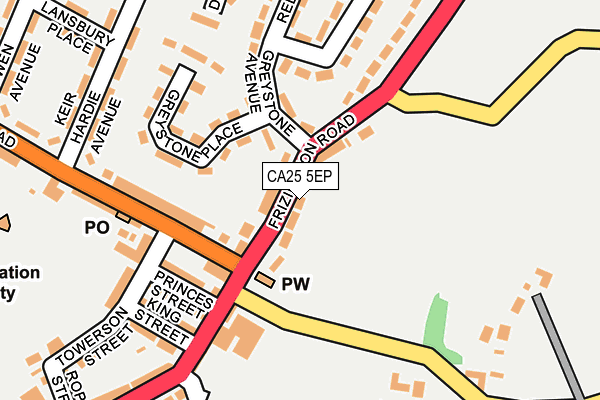 CA25 5EP map - OS OpenMap – Local (Ordnance Survey)