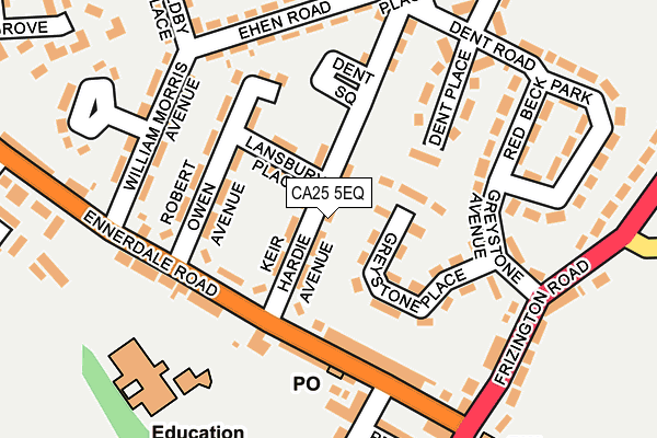 CA25 5EQ map - OS OpenMap – Local (Ordnance Survey)