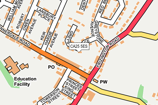 CA25 5ES map - OS OpenMap – Local (Ordnance Survey)
