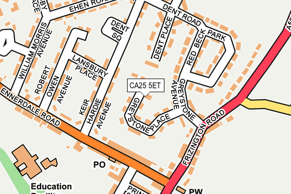 CA25 5ET map - OS OpenMap – Local (Ordnance Survey)