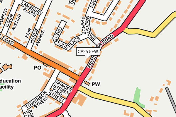 CA25 5EW map - OS OpenMap – Local (Ordnance Survey)