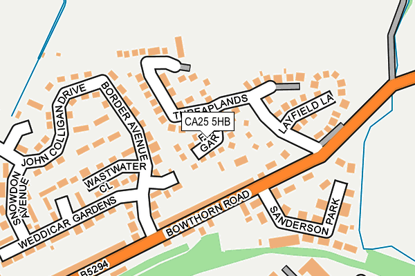 CA25 5HB map - OS OpenMap – Local (Ordnance Survey)