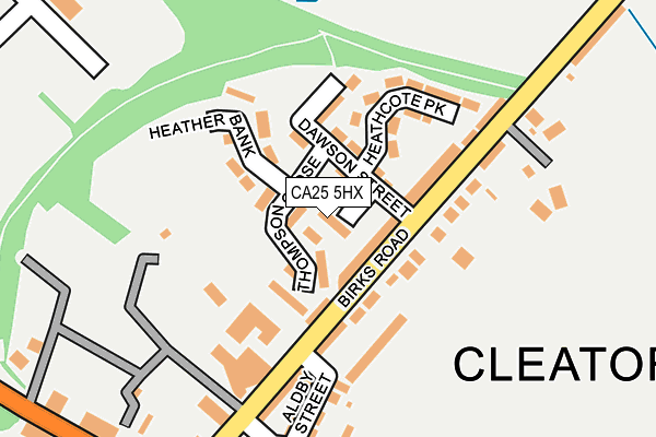 CA25 5HX map - OS OpenMap – Local (Ordnance Survey)