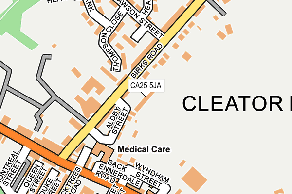 CA25 5JA map - OS OpenMap – Local (Ordnance Survey)