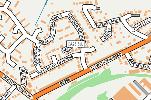 CA25 5JL map - OS OpenMap – Local (Ordnance Survey)