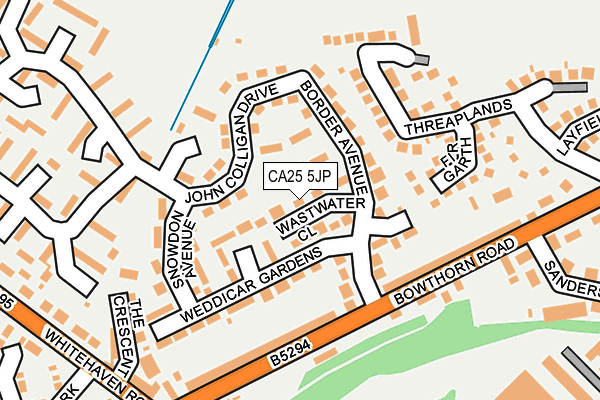 CA25 5JP map - OS OpenMap – Local (Ordnance Survey)