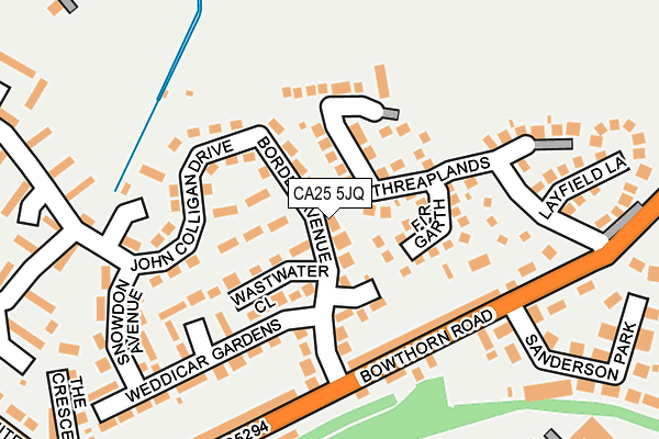 CA25 5JQ map - OS OpenMap – Local (Ordnance Survey)