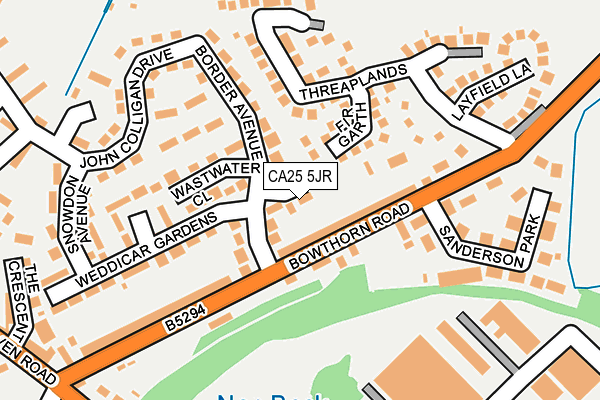 CA25 5JR map - OS OpenMap – Local (Ordnance Survey)