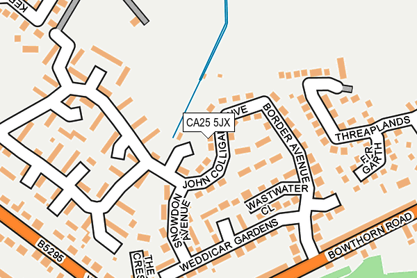CA25 5JX map - OS OpenMap – Local (Ordnance Survey)