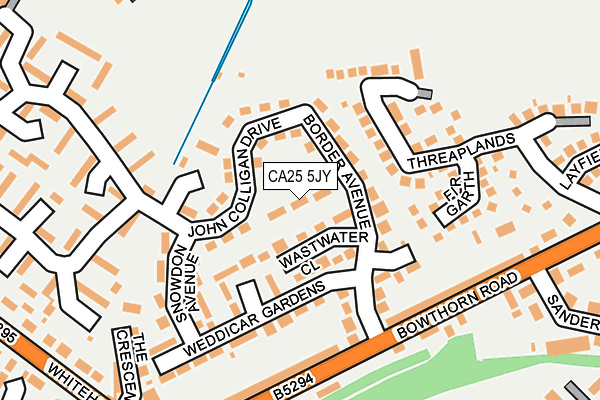 CA25 5JY map - OS OpenMap – Local (Ordnance Survey)