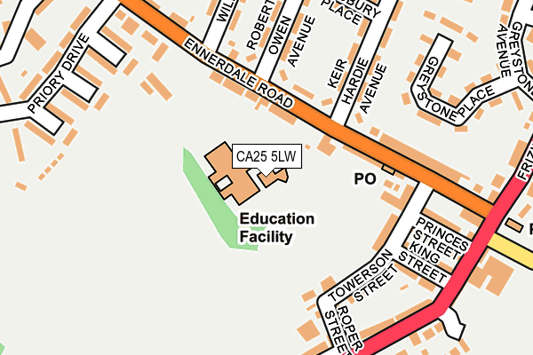 CA25 5LW map - OS OpenMap – Local (Ordnance Survey)