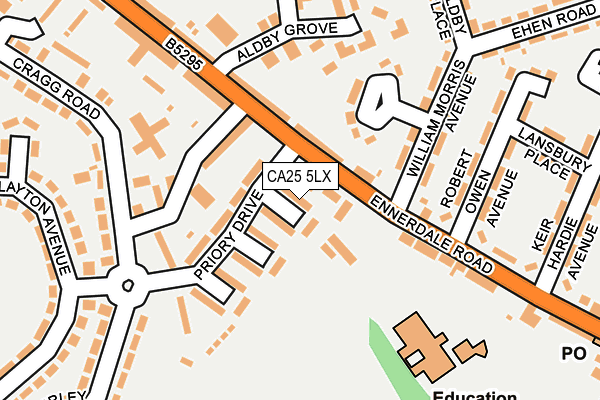 CA25 5LX map - OS OpenMap – Local (Ordnance Survey)