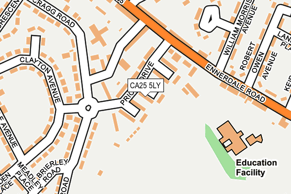 CA25 5LY map - OS OpenMap – Local (Ordnance Survey)