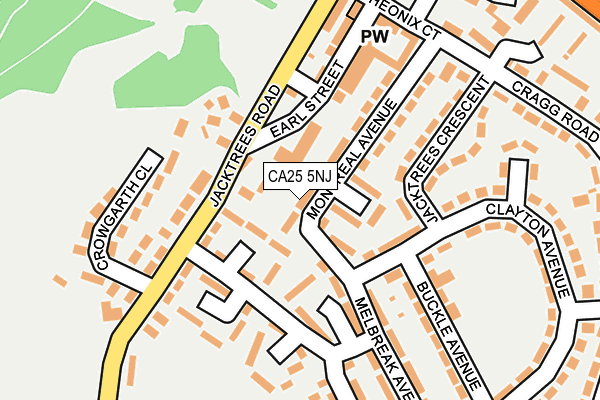 CA25 5NJ map - OS OpenMap – Local (Ordnance Survey)