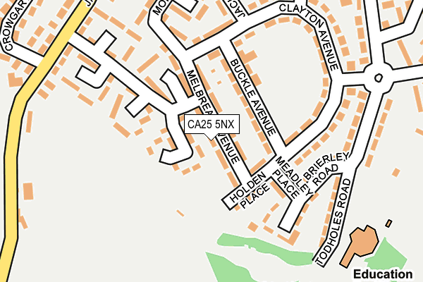 CA25 5NX map - OS OpenMap – Local (Ordnance Survey)