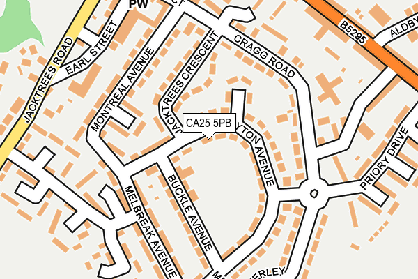 CA25 5PB map - OS OpenMap – Local (Ordnance Survey)