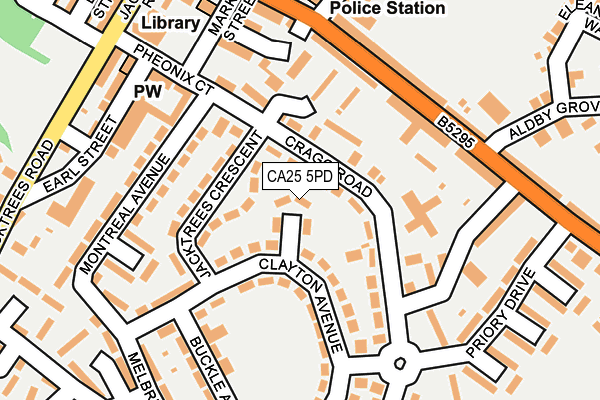 CA25 5PD map - OS OpenMap – Local (Ordnance Survey)