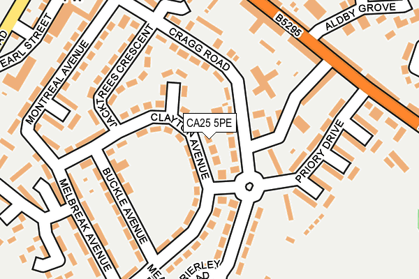 CA25 5PE map - OS OpenMap – Local (Ordnance Survey)