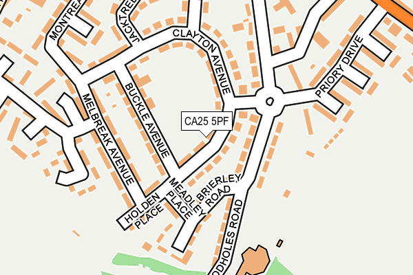 CA25 5PF map - OS OpenMap – Local (Ordnance Survey)