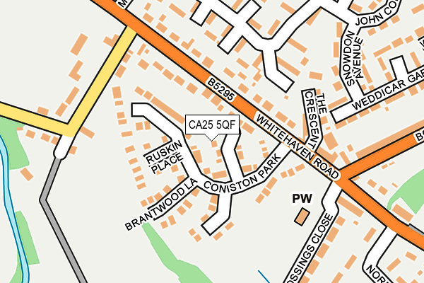 CA25 5QF map - OS OpenMap – Local (Ordnance Survey)