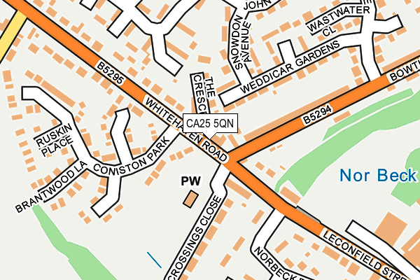 CA25 5QN map - OS OpenMap – Local (Ordnance Survey)