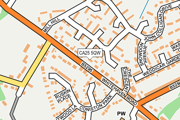CA25 5QW map - OS OpenMap – Local (Ordnance Survey)