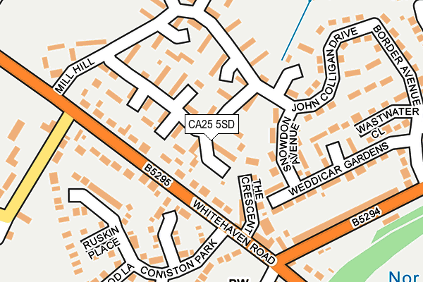 CA25 5SD map - OS OpenMap – Local (Ordnance Survey)