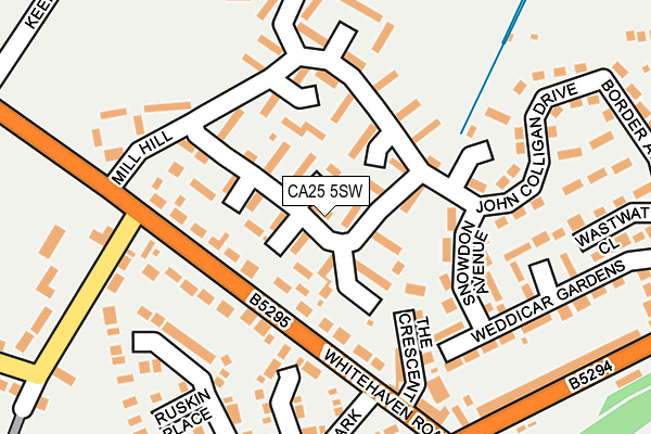 CA25 5SW map - OS OpenMap – Local (Ordnance Survey)