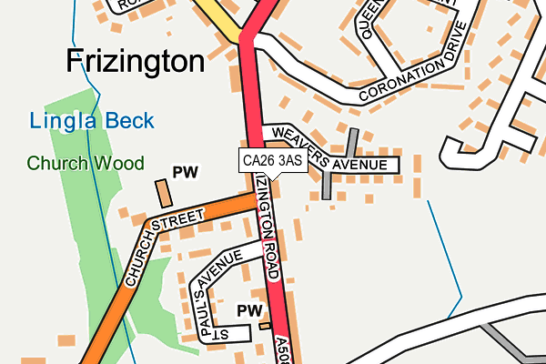 CA26 3AS map - OS OpenMap – Local (Ordnance Survey)