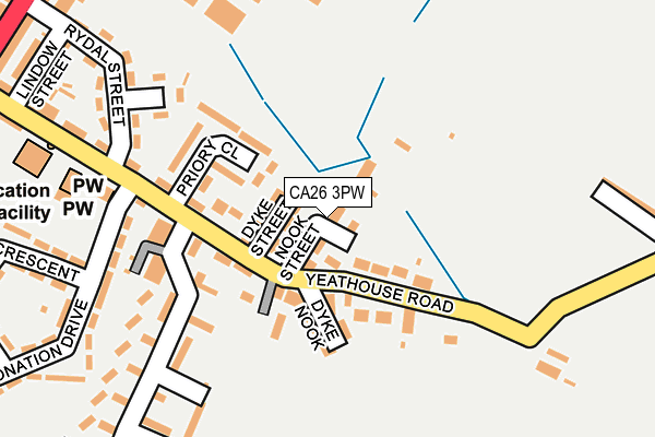 CA26 3PW map - OS OpenMap – Local (Ordnance Survey)