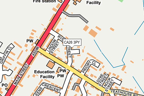 CA26 3PY map - OS OpenMap – Local (Ordnance Survey)